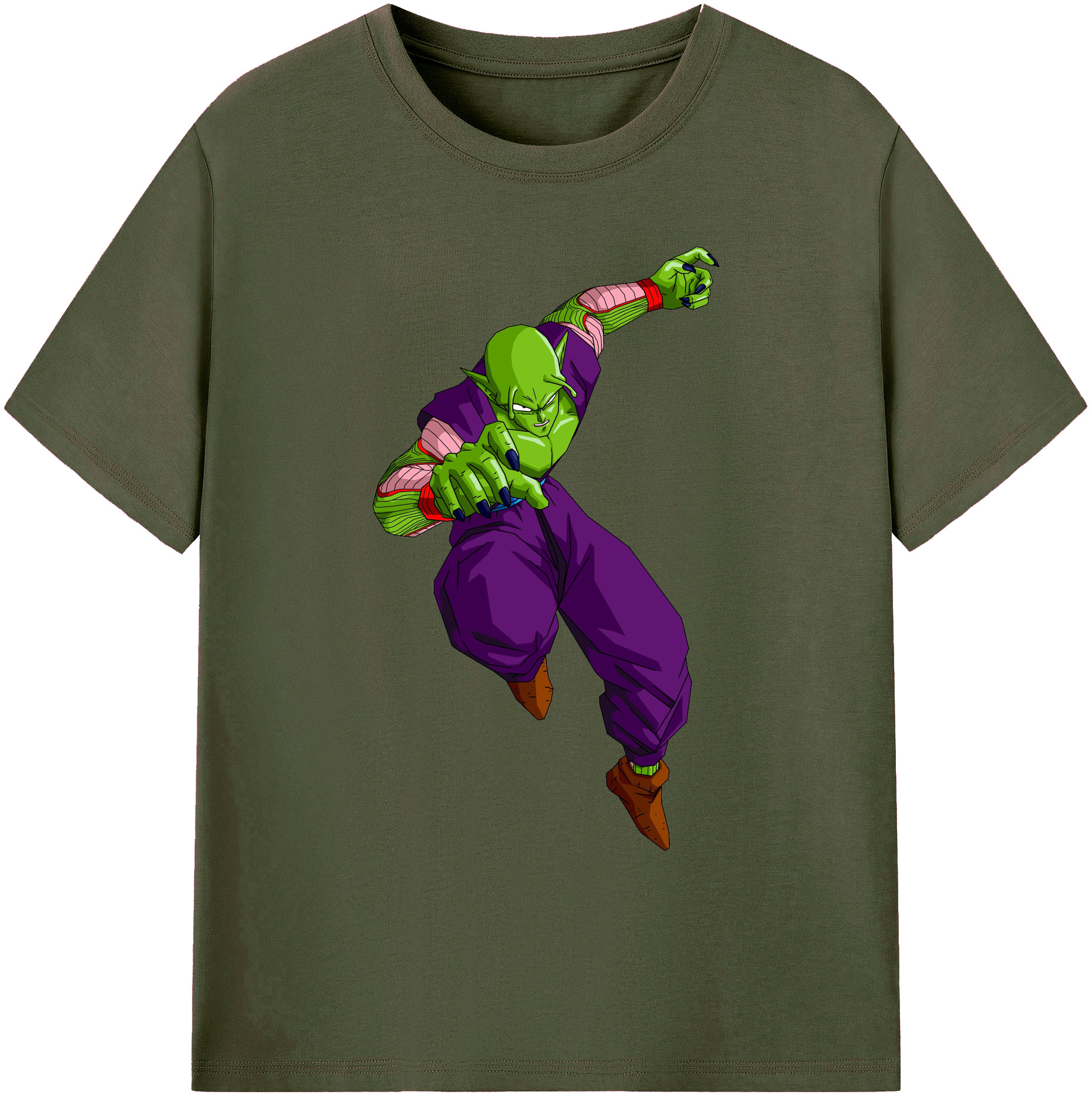 （画像用） ドラゴンボール ピッコロ DRAGON BALL Piccolo 綿100％ メンズ半袖Tシャツ｜肌触りやわらか＆通気性